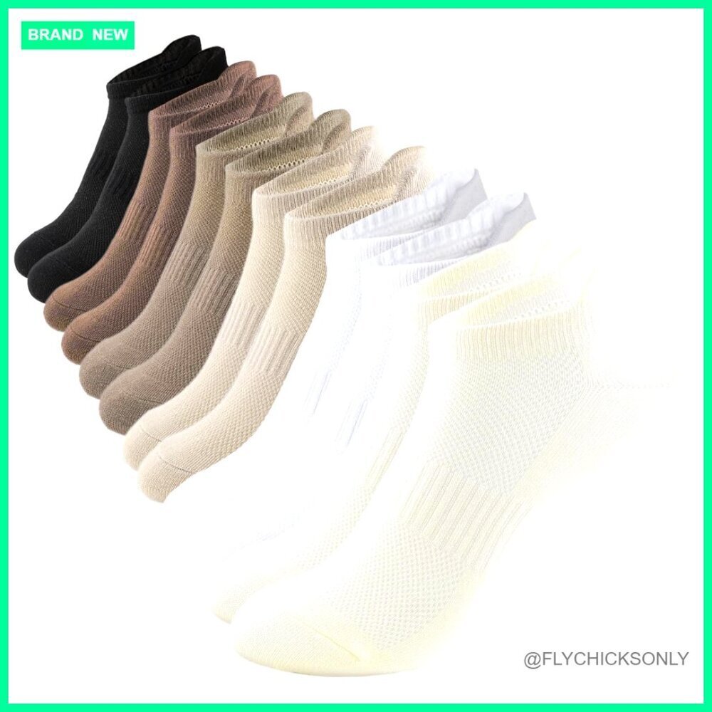 Women's Athletic Running Socks 6-Pack Low Cut Ankle Tab Design